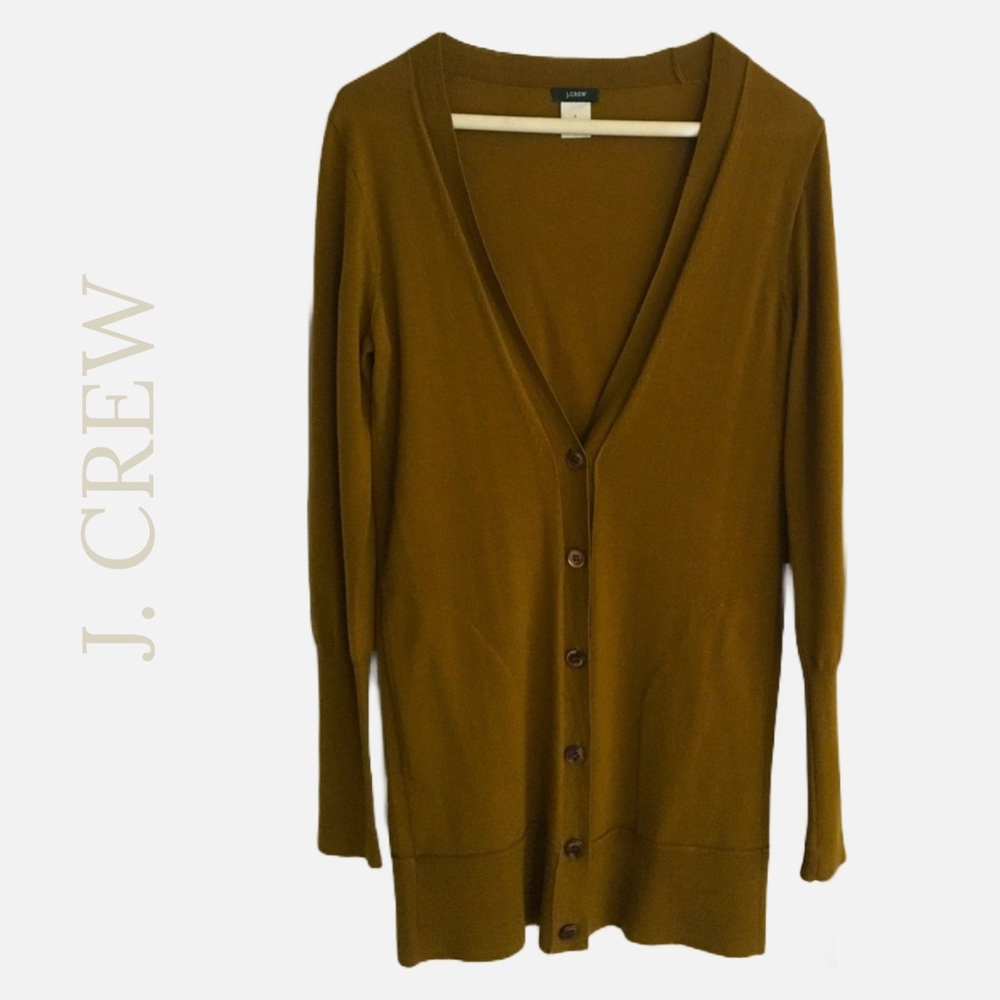 J. Crew Long Merino Wool Cardigan Sz Small